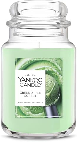 Yankee Candle Green Apple Sorbet Scented Candle, 22oz Large Jar