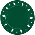 Christmas Charger Plates - 13" Christmas Tree Openwork Holidays Decorations Round Chargers for Dinner Plates - Elegant Table Centerpieces - Hunter Green, 6 Pack