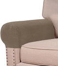 Turquoize Stretch Armrest Covers for Chairs and Sofas Couch Arm Covers for Sofa Spandex Jacquard Armrest Cover Anti-Slip Furniture Protector Armchair Slipcovers for Recliner Set of 2, Macchiato