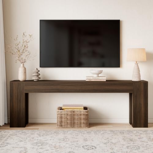Epecoya 94.5 Inch Extra Long Console Table,Walnut