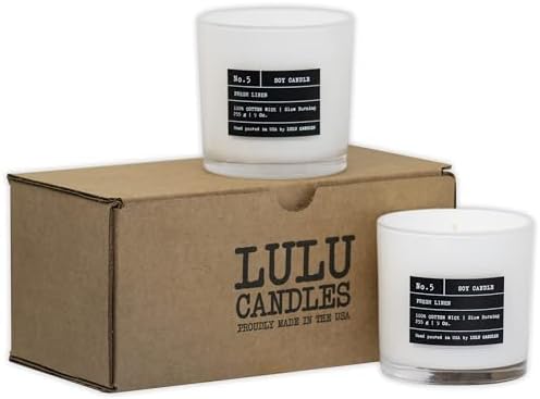 Lulu Candles | Wild Lemongrass | Luxury Scented Soy Jar Candle | Hand Poured in The USA | Highly Scented & Long Lasting (9 Oz. 2 Pack)