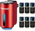 Featwell Car Air Freshener, Three Adjustable Modes Intelligent Aroma Diffuser, Rechargeable Car Diffuser Air Freshener, Red