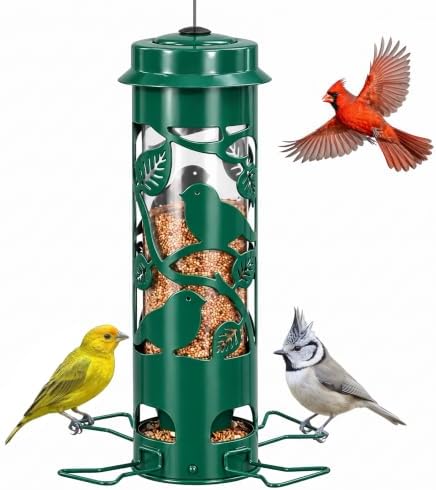 FEED GARDEN Squirrel Proof Bird Feeder for Outdoors Hanging, 2.5LB Capacity