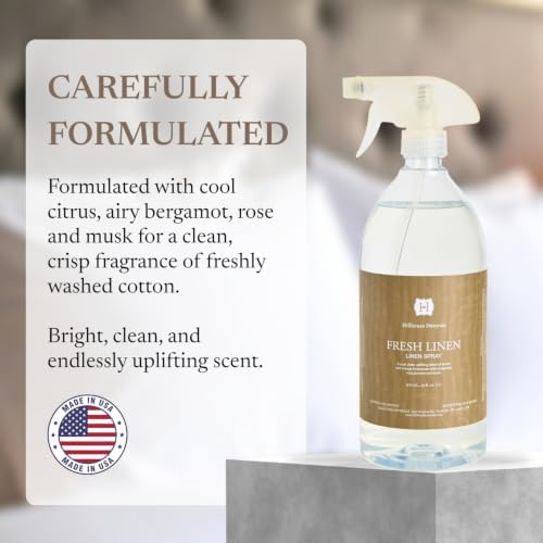 Hillhouse Naturals - Linen Spray - Made in the USA - Fresh Linen Scent - 1L