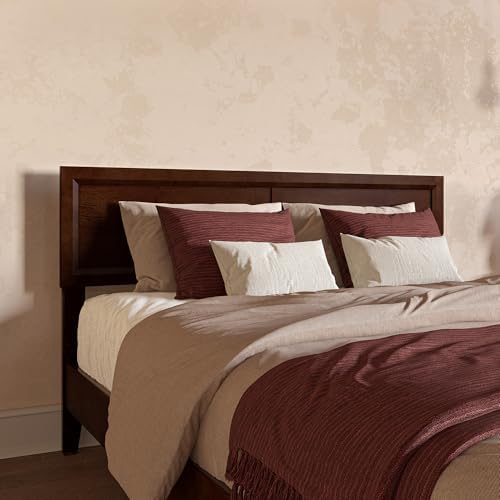 AFI, Sophia Adjustable Modern Queen Wood Headboard, Walnut