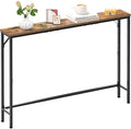 47.2" Console Table, Narrow Entryway Table, Skinny Sofa Table, Behind CouchTable, Long Skinny Table, DisplayTable for Entryway, Living Room, Foyer, Corridor, Office, Rustic Brown