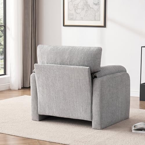 Howjoe Accent Chair for Living Room, Oversized Reading Armchair, LightGray
