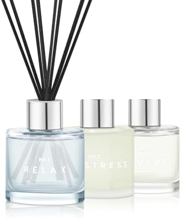 3 Pack Fragrance Reed Diffuser, 50ML Lavender Jasmine Freesia