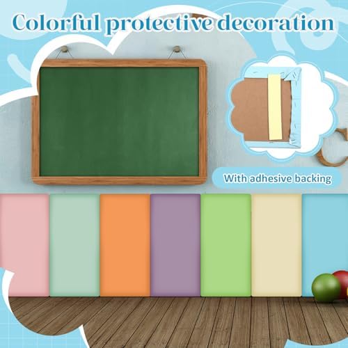 Hahafelt 8 Pack Wall Padding for Playroom Peel and Stick Headboard 15.75" x 7.87" x 1.18" 3D Anti Collision Upholstered Wall Panels Self Adhesive Headboard Panel for Protection (Fresh Colors)