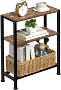 Narrow Side Table, 2-Tier Small End Table, Slim Nightstand
