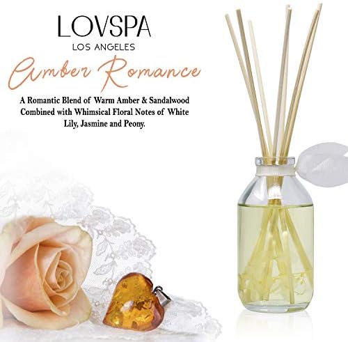 Reed Diffuser Set - Amber Romance Scented Diffuser with Sticks