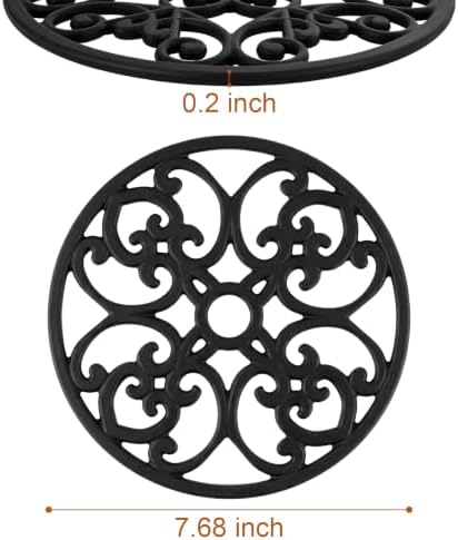 Kirecoo 3PCS Heat Resistant Silicone Trivet Mats for Hot Dishes