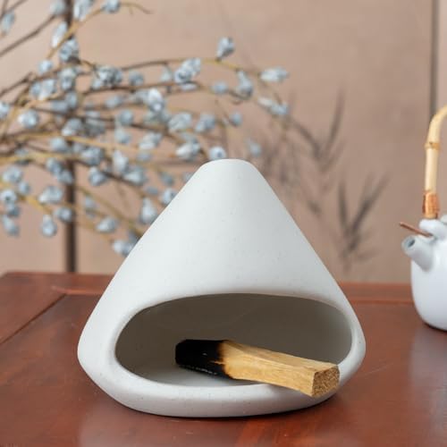 Zongzi Ceramic Chiminea Palo Santo Burner,Decorative Ritual Incense Holder
