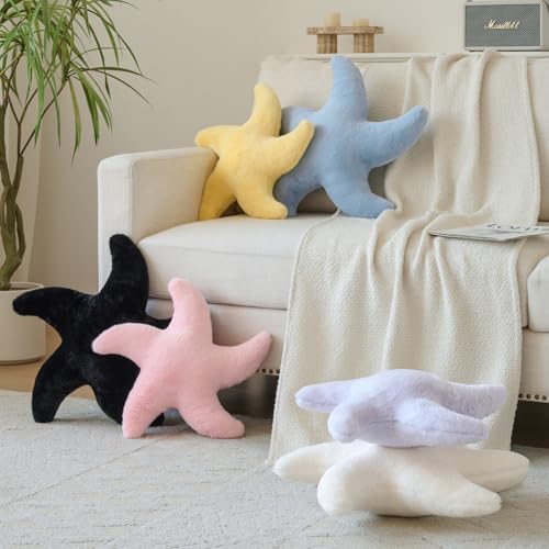 Starfish Pillow, 14.9" Cute Aesthetic Room Decor Accent Pillows, Pink