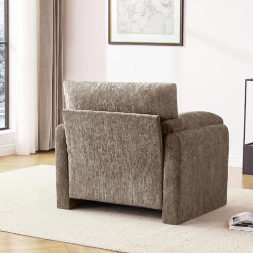 Howjoe 2 Pack Accent Chair for Living Room, Oversized Armchair, Brown