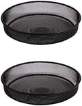 2pcs Metal Round Bird Feeders Tray, Wild Birds Seed Feeder Tray, Bird Mesh Tray Outdoor Accessory for Humming Feeder Station