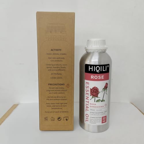 HIQILI Rose Essential Oil Large Capacity for Skin Care & Body Massage