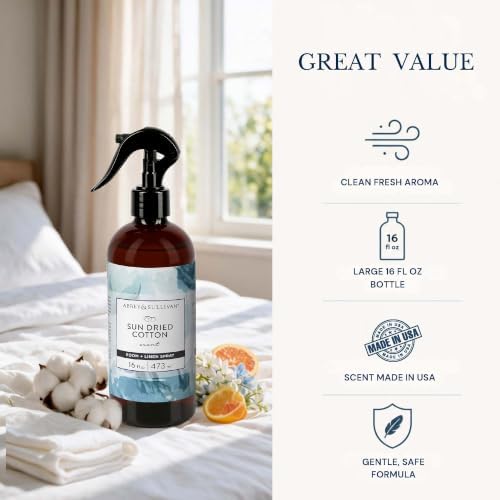Abbey & Sullivan Linen Spray, Sun Dried Cotton, 16 oz