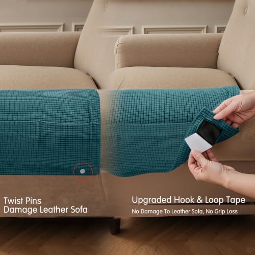 SUBRTEX Stretch Couch Arm Covers Set of 2, Non-Slip Sofa Armrest Slipcovers