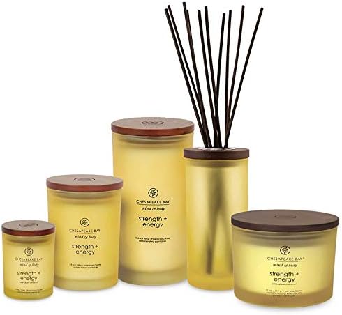 Chesapeake Bay Candle Scented Candle Strength + Energy (Pineapple Coconut) Medium Home Décor, 8.8oz (Pack of 4)