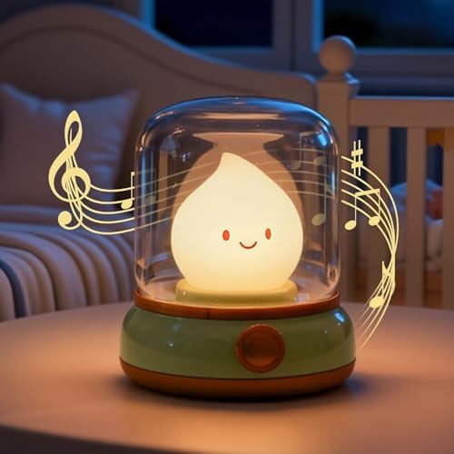 Cute Kids Night Light with White Noise, Rechargeable Sleep Timer