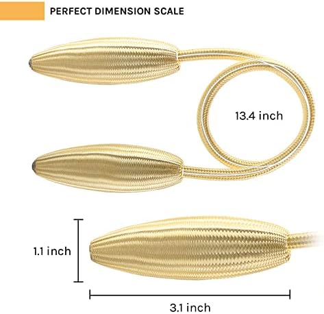 NICEEC 4 Pack DIY Curtain Tiebacks Clips Crystal Decorative Creative Twist Drape Tie Backs European Style Random Modelling Curtain Holdbacks for Home Kitchen Office Window Drapery (Light Gold)