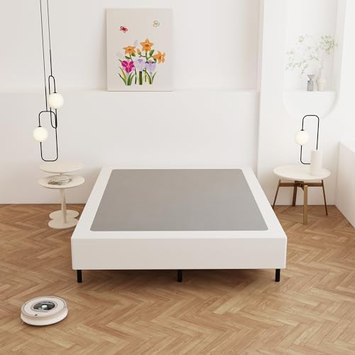 9 Inch Full Size Box Spring, Bed Base with Fabric Cover