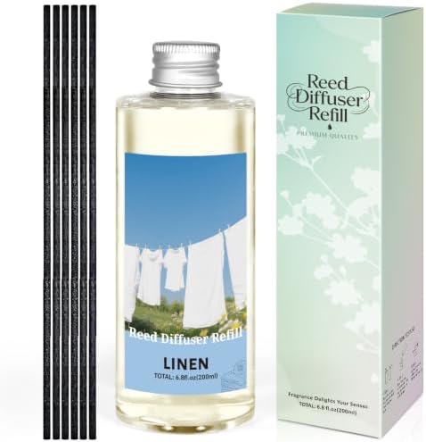 STRN Reed Diffuser Oil Refill, Linen Scented Diffuser with Stick 200ML Home