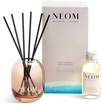 NEOM Real Luxury Reed Diffuser, Lavender, Jasmine & Sandalwood, 100ml