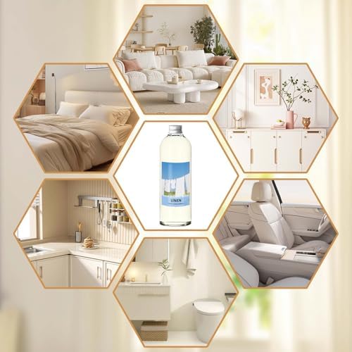 STRN Reed Diffuser Refill, Linen Scent Diffuser 500ml Long-Lasting Summer
