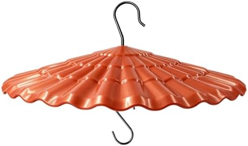 11.5'' Bird Feeder Rain Guard - Bright Dome Shield Umbrella Cover, Squirrel Proof Baffle for Outside Pole & Hanging Standard Wild Bird Feeders, Weatherproof Shatterproof Canopy,(1 Pack, Coffee)
