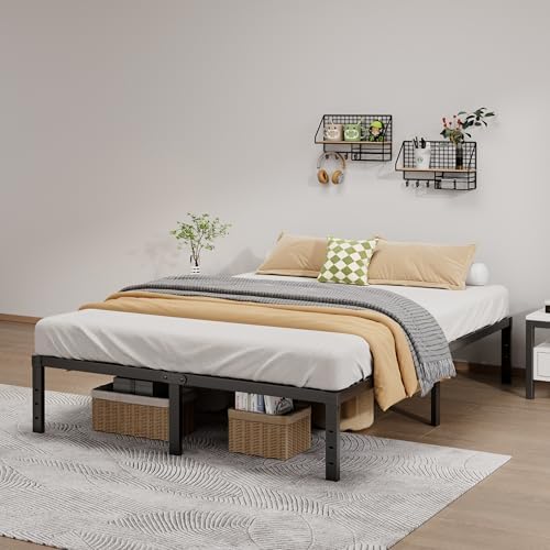 LUMUNANCE Metal Bed Frame King Size 14 Inch with Underbed Storage Space