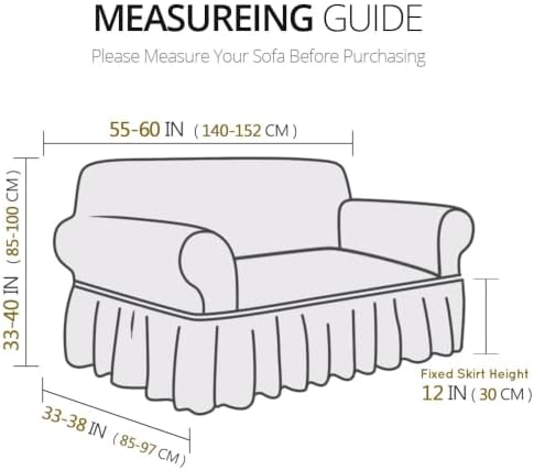 NICEEC Love Seat Couch Covers Loveseat Covers Universal Cover with Skirt