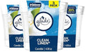 Glade 1-Wick Scented Candle Jar, Clean Linen, Air Freshener Infused with Essential Oils, 4.08 Oz, 3 Count