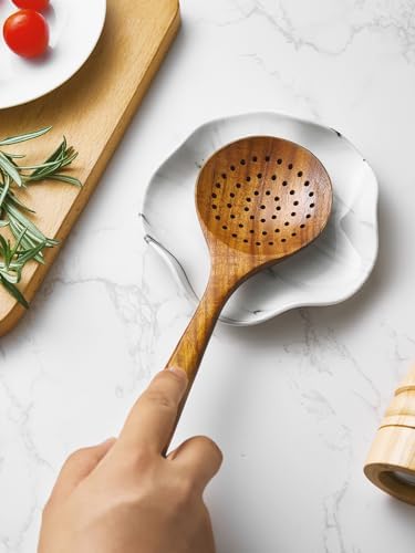 ABRUTY Spoon Rest for Stove Top, Ceramic Spoon Holder for Counter, Modern Farmhouse Decor Accessories for Spatula, Spoons or Tongs