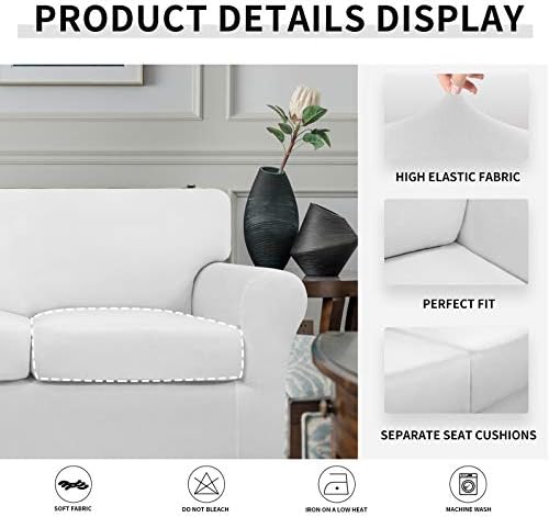 Easy-Going 4 Pieces Oversized Stretch Couch Cover for Dogs Washable