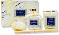 Moira's Bazaar Elysian Essence Aromatherapy Gift Set – Luxury Candle and Flower Reed Diffuser – Perfect Scented Gift for Women, Sophisticated Scent, Home & Bath Decor (English Orchard)