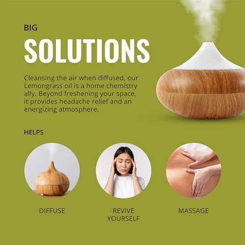 Lab Bulks Lemongrass Essential Oil 16 fl oz (Pack of 2) Bulk Essential Oil for Diffusers, Home Care, Aromatherapy and Candle Making