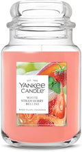 Yankee Candle White Strawberry Bellini Scented Candle, 22oz Large Jar