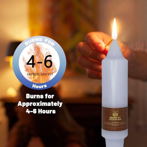 NJAO HOO Blue Short Taper Candle 5 Inch Candlesticks Unscented Dripless Gradient Colored Tapered Candle Set for Home Decor Wedding Party Dinner Candles, 4 Pack