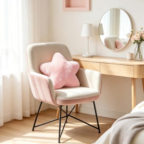 Star Pillow 15.4" Pink Decorative Throw Pillows for Girls Bedroom Decor
