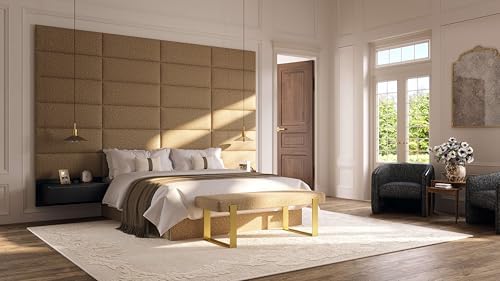 Vänt Wall Mounted Headboard Panels, King/Twin, Faux Merino Wool Brown