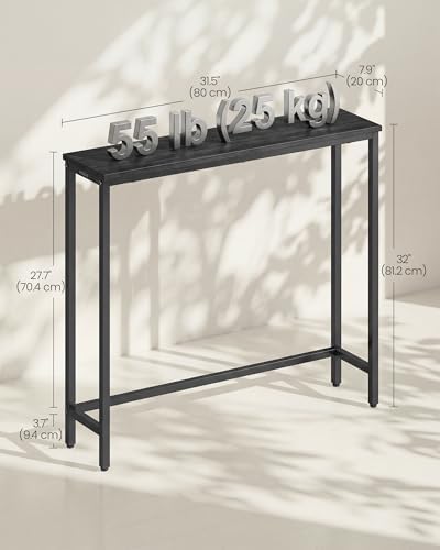VASAGLE 31.5" Console Table, Narrow Behind Couch Table, 1 Tier