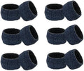 COTTON CRAFT Glitz Handmade Beaded Napkin Rings - Set of 12 - Navy