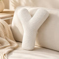 Letter Plush Pillow, Letter Hugging Throw Pillows, Decorative Initial Letter Shaped Throw Pillows for Bed Couch, Letter Pillows English Alphabet A to Z for Sofa Bedroom Living Room Decor (Y)