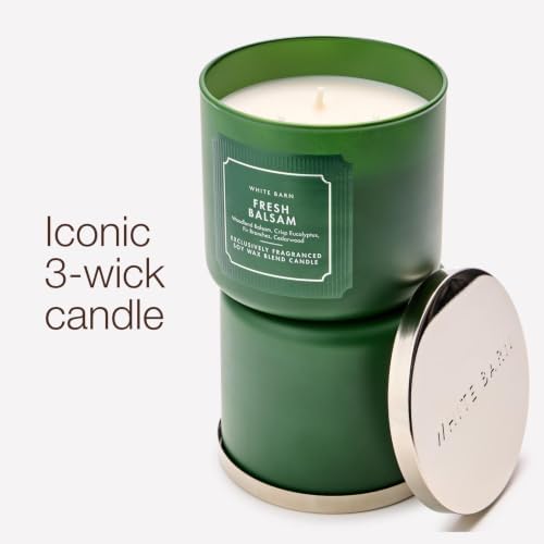 Bath & Body Works 3-Wick Candle, Fresh Balsam Scent, 2 Pack