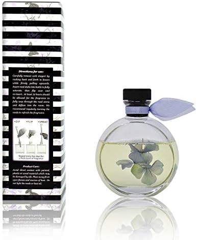 Reed Diffuser Set, English Garden Scented Oil Diffuser with Sticks, Home Fragrance Accessories for Bathroom Shelf Decor, Aroma Diffusers for Home or Office Desk, USA Made