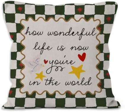 Inspirational Boy Girl Nursery Kids Room Throw Pillow Cover 18x18