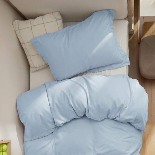 Bedsure Twin/Twin XL Duvet Cover, Double Brushed Bedding Set, Light Blue