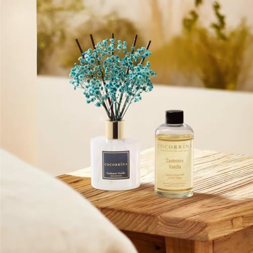 COCORRÍNA Refill - Cashmere Vanilla 6.7 fl oz /2 Pack Reed Diffuser Refill with Sticks